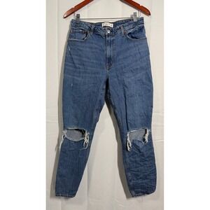 Abercrombie Fitch Curve Love High Rise Skinny Jeans Distressed Womens Size 31x12